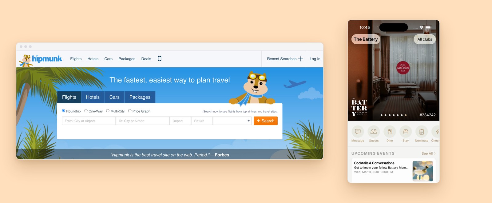Two products where Ivan Tse owned the mobile side: Hipmunk's travel search and the Sonato iOS app